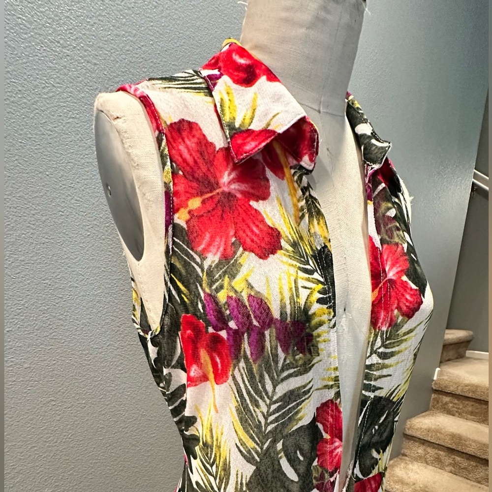 Ember Floral Sleeveless Maxi Cardigan - Picture 3 of 7